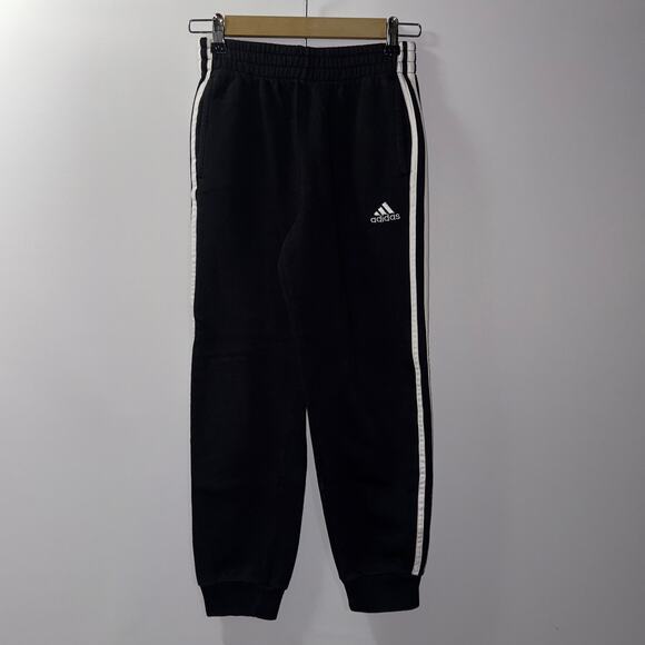 Adidas Fleece Black Pants kids size medium(10/12) - Picture 1 of 7